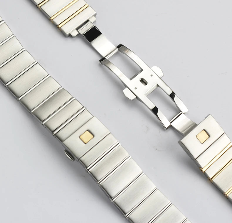 For Omega Double Eagle Steel Strap Constellation Series