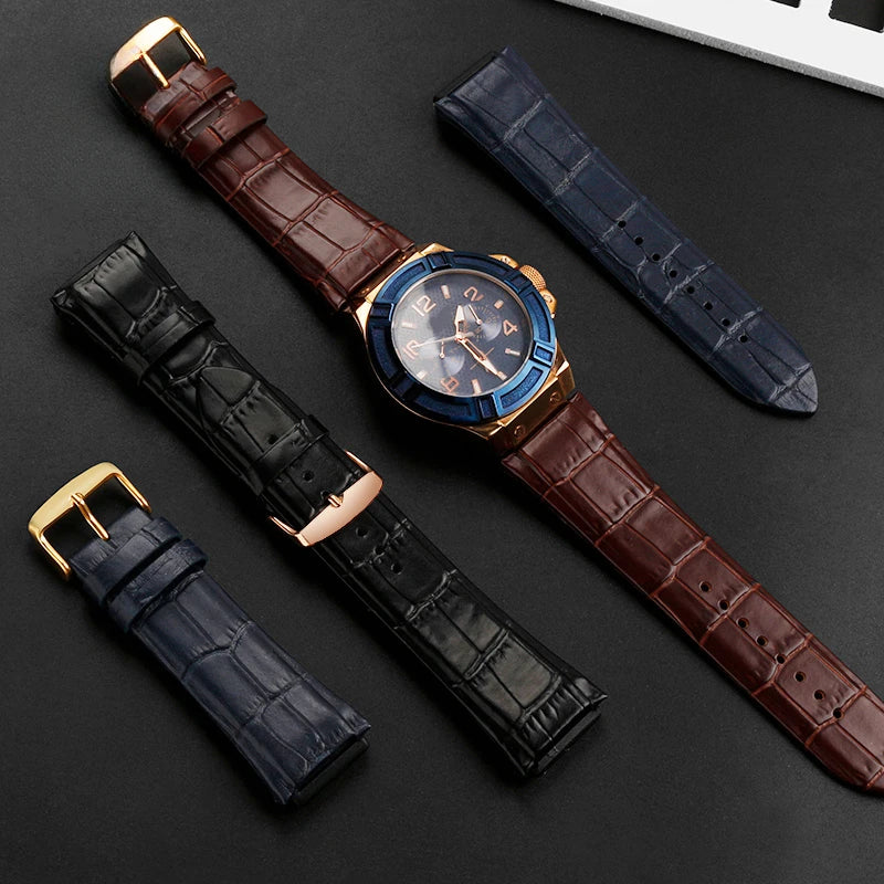 Men's Genuine Cowhide Watchbands for Guess  Series Band  W0040g3/0247g3/0040 G7 22mm Waterproof  Watch Strap