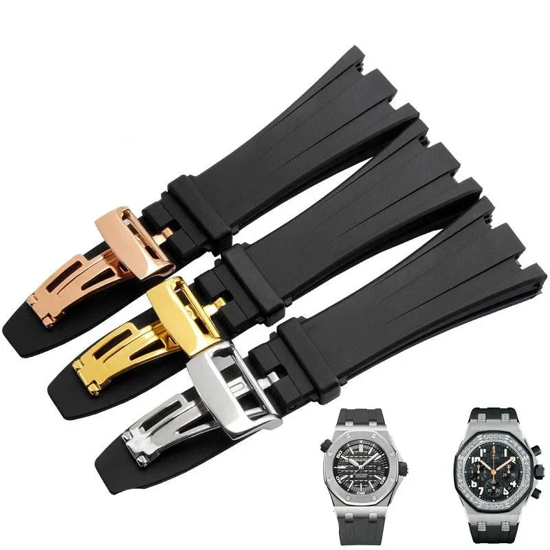 High quality Rubber watch strap 28mm watchband for AP 15703 26470SO Royal Oak offshore men's sports watch strap bracelet