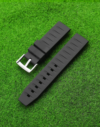 Luxury Silicone Rubber Watchband 22mm 20mm Pin Buckle Breathable Logo Strap Fit For TAG Heue Carrera Aquaracer Watch Accessories