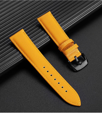 For Breitling Nylon Lea/ther watch Strap Yellow wolf SB0147 Blackbird Avenger canvas watchband 22mm men bracelet Folding buckle