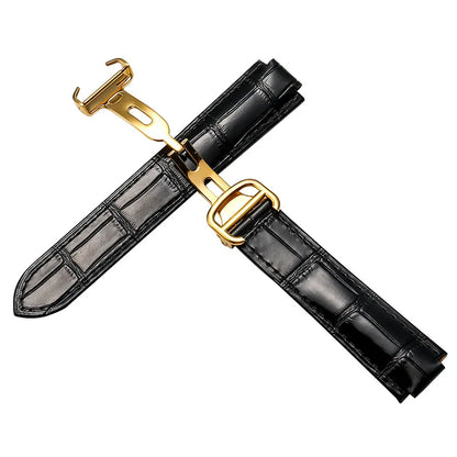 Genuine Leather Watch Strap for Cartier Blue Balloon Bracelet Replace Watch 14-8mm,16-8mm,18-11mm, 20-12mm, 22-14mm