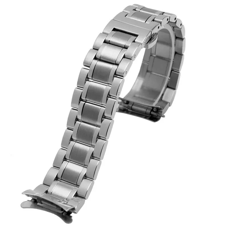 Curved End Watch Strap 12 13 14 15 16 17 18 19 20 21 22 23 24mm Bracelet for LONGINES Stainless Steel Band Metal Wristband