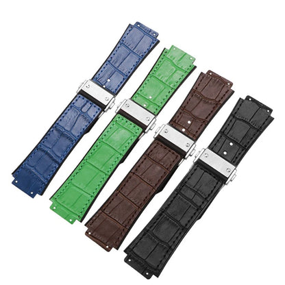 Genuine Leather Watchband for HUBLOT BIG BANG Waterproof Men's cowhide Watch Strap Rubber Watch chain Bracelet 25-19mm wrist