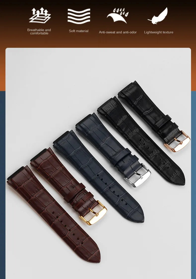 Men's Genuine Cowhide Watchbands for Guess  Series Band  W0040g3/0247g3/0040 G7 22mm Waterproof  Watch Strap