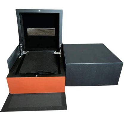 Square Orange Velvet Pam Watch Box Men Jewelry Storage