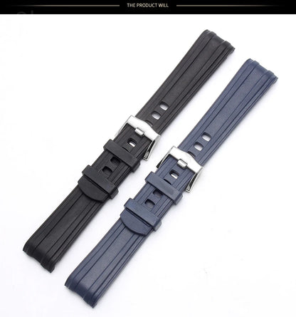 Watchband for Omega New Seahorse 300 Rubber