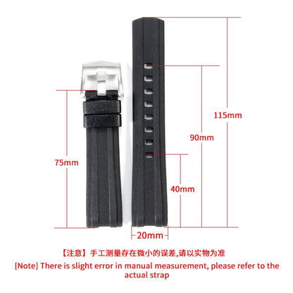 Watchband for Omega New Seahorse 300 Rubber