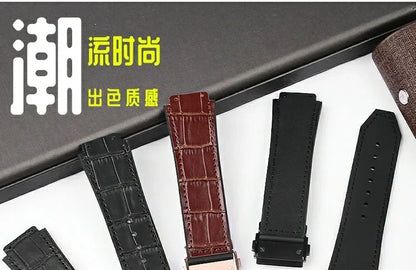 Cowhide Watch For HUBLOT Hengbao Yubo Classic Fusion Big Bang Silicone Genuine Leather Chain Men's wrist 26-19mm