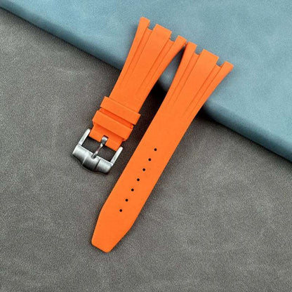 27/28/30mmFluororubber watchband Dedicated interface bracelet Solid precision steel needle buckle for Audemars Piguet Royal Oak