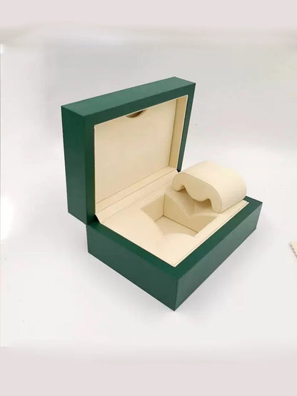 Factory Direct Substitute Original Rolexables Green Watch Box Luxury Brand with File Card Can Be Customized AAA Watch Box