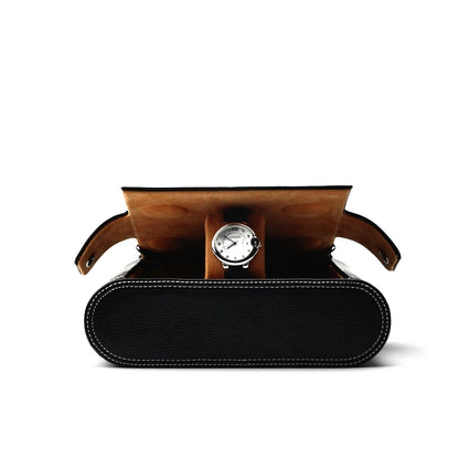 Oirlv 6 Grids Watches Organizer Leather Watch Box Storage Organizer Travel Case Bag Portable Leather Watch Organizer Gift Box