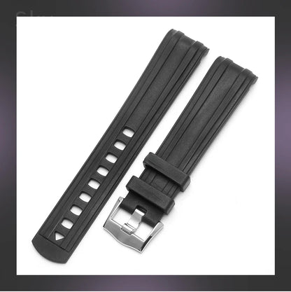 Watchband for Omega New Seahorse 300 Rubber