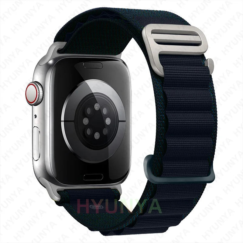 Alp kayış için Apple saat bandı 45mm 49mm Iwatch serisi 9 8 7 Se Ultra 2 aksesuarları kordonlu saat 44mm 41mm 40mm Correa bilezik200000049:366#midnight;200000051:100016946#42 - 44 - 45 - 49mm