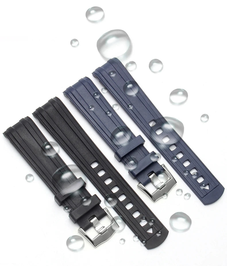 Watchband for Omega New Seahorse 300 Rubber