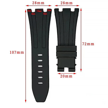 Silicone Watchband for AP for Royal Oak Offshore Replacement Wristband for 15703 Sports Straps Waterproof 27/28/30mm Bracelet