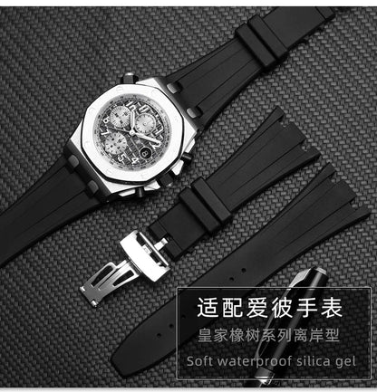 High quality Rubber watch strap 28mm watchband for AP 15703 26470SO Royal Oak offshore men's sports watch strap bracelet