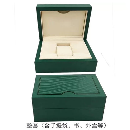 Factory Direct Substitute Original Rolexables Green Watch Box Luxury Brand with File Card Can Be Customized AAA Watch Box