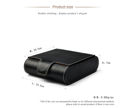 Oirlv 6 Grids Watches Organizer Leather Watch Box Storage Organizer Travel Case Bag Portable Leather Watch Organizer Gift Box