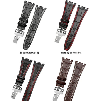 Oak Offshore strap AP15710 15703 26470 26133 Genuine Leather Watchband 28mm men's AP band bracelet