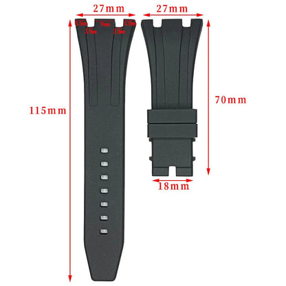 Silicone Watchband for AP for Royal Oak Offshore Replacement Wristband for 15703 Sports Straps Waterproof 27/28/30mm Bracelet