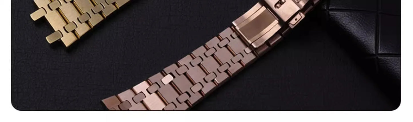 Men Women Full Stainless Steel Bracelet For AP ROYAL OAK 15400 26331 15500 Watch Strap Folding Buckle 21mm 26mm Watchband