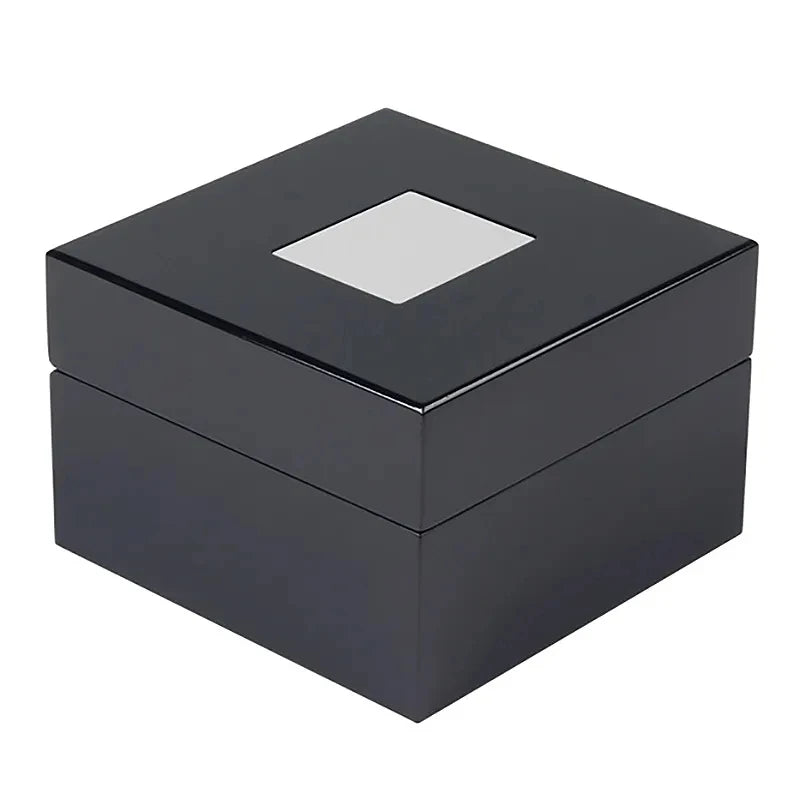 High Quanlity Black Lacquered Wooden Watch Case High-End Watch Box Brand Watch Display Box Square Gifts Box Customizable Logo