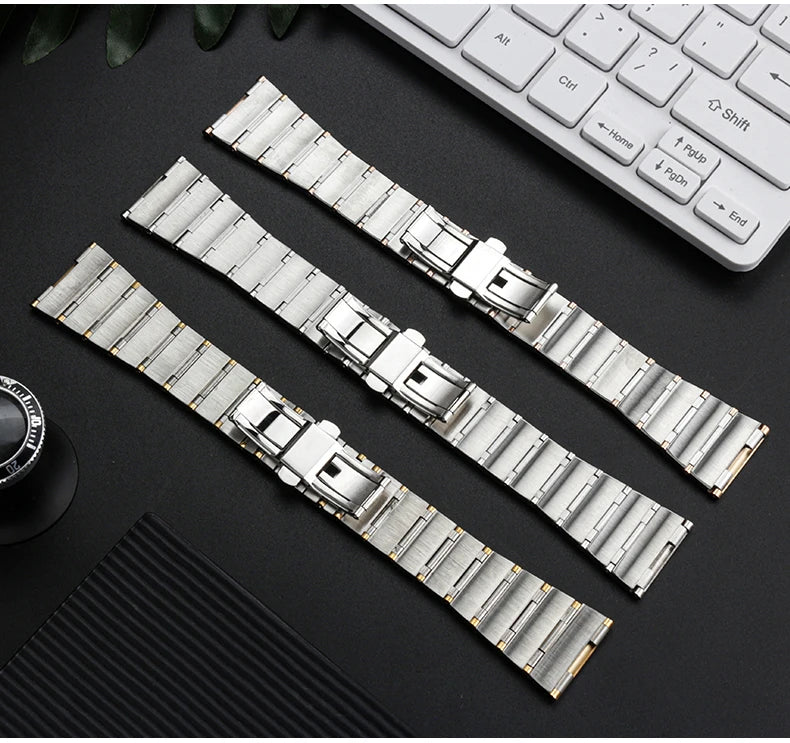 For Omega Double Eagle Steel Strap Constellation Series