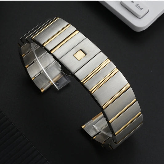 For Omega Double Eagle Steel Strap Constellation Series