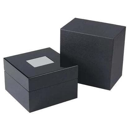 High Quanlity Black Lacquered Wooden Watch Case High-End Watch Box Brand Watch Display Box Square Gifts Box Customizable Logo