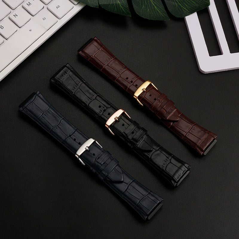 Men's Genuine Cowhide Watchbands for Guess  Series Band  W0040g3/0247g3/0040 G7 22mm Waterproof  Watch Strap