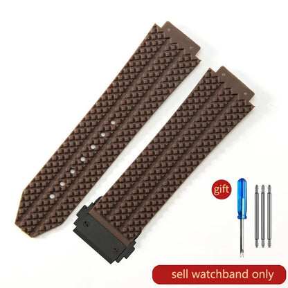 24x17mm 26x19mm Silicone Special Convex Interface Watchband For Hublot Yubo Classic Fusion Big Bang Sweet - Proof Watch Strap