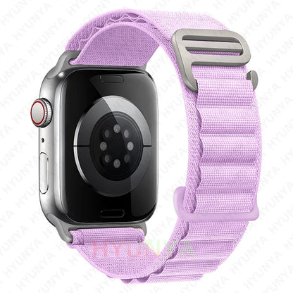 Alp kayış için Apple saat bandı 45mm 49mm Iwatch serisi 9 8 7 Se Ultra 2 aksesuarları kordonlu saat 44mm 41mm 40mm Correa bilezik200000049:200000080#lilac;200000051:100016946#42 - 44 - 45 - 49mm