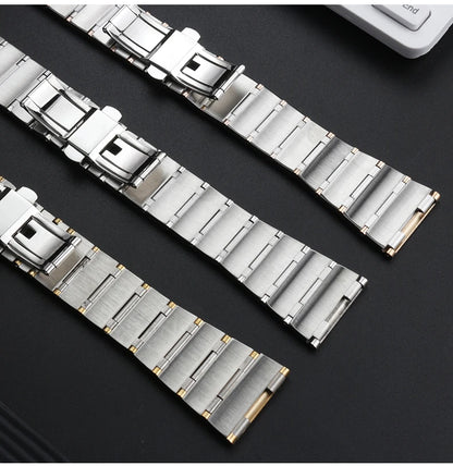 For Omega Double Eagle Steel Strap Constellation Series