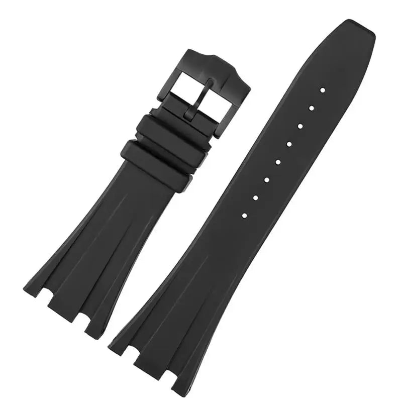 Black Silicone rubber Watchband For Audemars for Piguet Strap 28mm Watch AP Band Men's Bracelet butterfly buckle tools