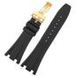 Black Silicone rubber Watchband For Audemars for Piguet Strap 28mm Watch AP Band Men's Bracelet butterfly buckle tools