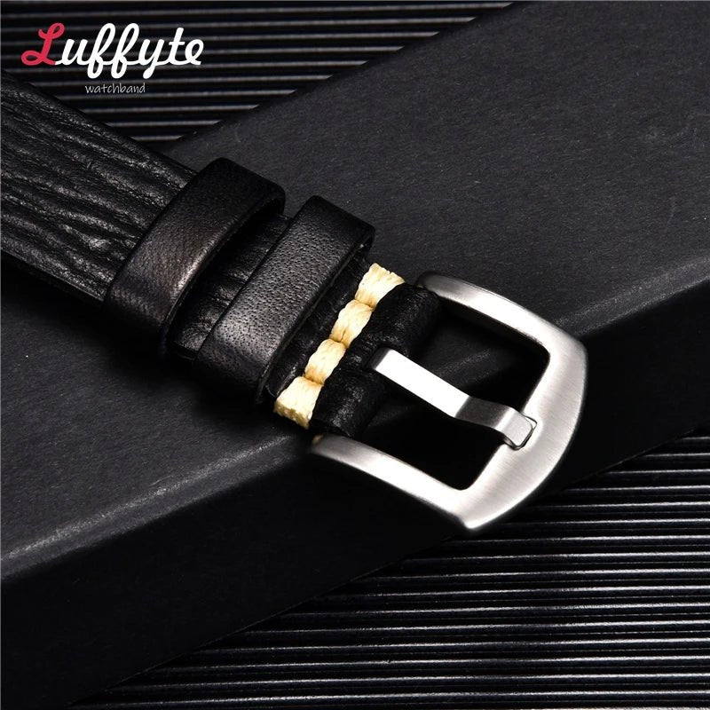 Handmade Vintage Retro Italian Leather Watch Band 18mm 20mm 22mm 24mm Men Women Universal Leather Watch Strap