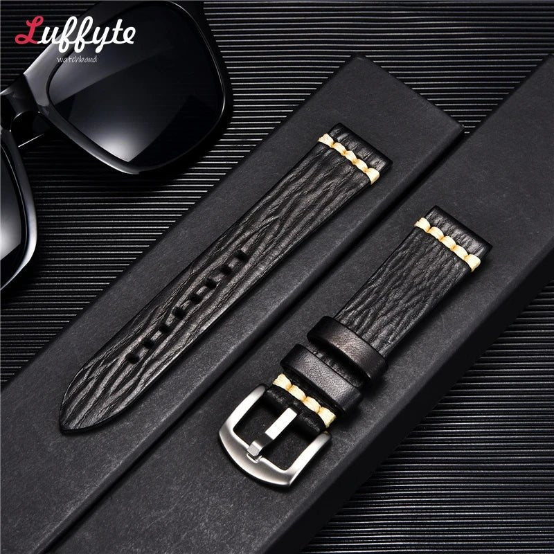 Handmade Vintage Retro Italian Leather Watch Band 18mm 20mm 22mm 24mm Men Women Universal Leather Watch Strap