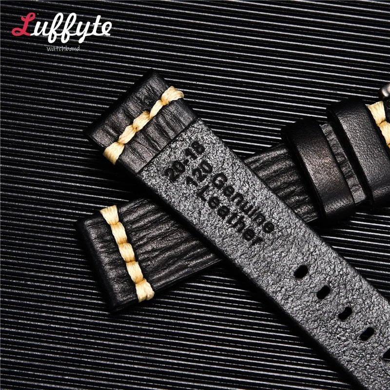 Handmade Vintage Retro Italian Leather Watch Band 18mm 20mm 22mm 24mm Men Women Universal Leather Watch Strap