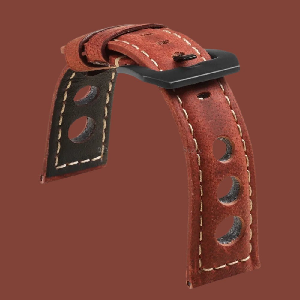 Vintage Cowhide Leather Watch Strap Men Women Universal Watch Band200000049:100013775#Red;200000051:100016950