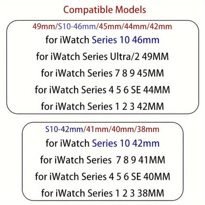 Sport Band Compatible With IWatch Band Series 9/8/7/6/5/4/3/2/1/SE/Ultra 2 49mm 45mm 44mm 42mm 41mm 40mm 38mm Women Men, Elastics Strap Silicone Watch Bands For IWatchFT39276