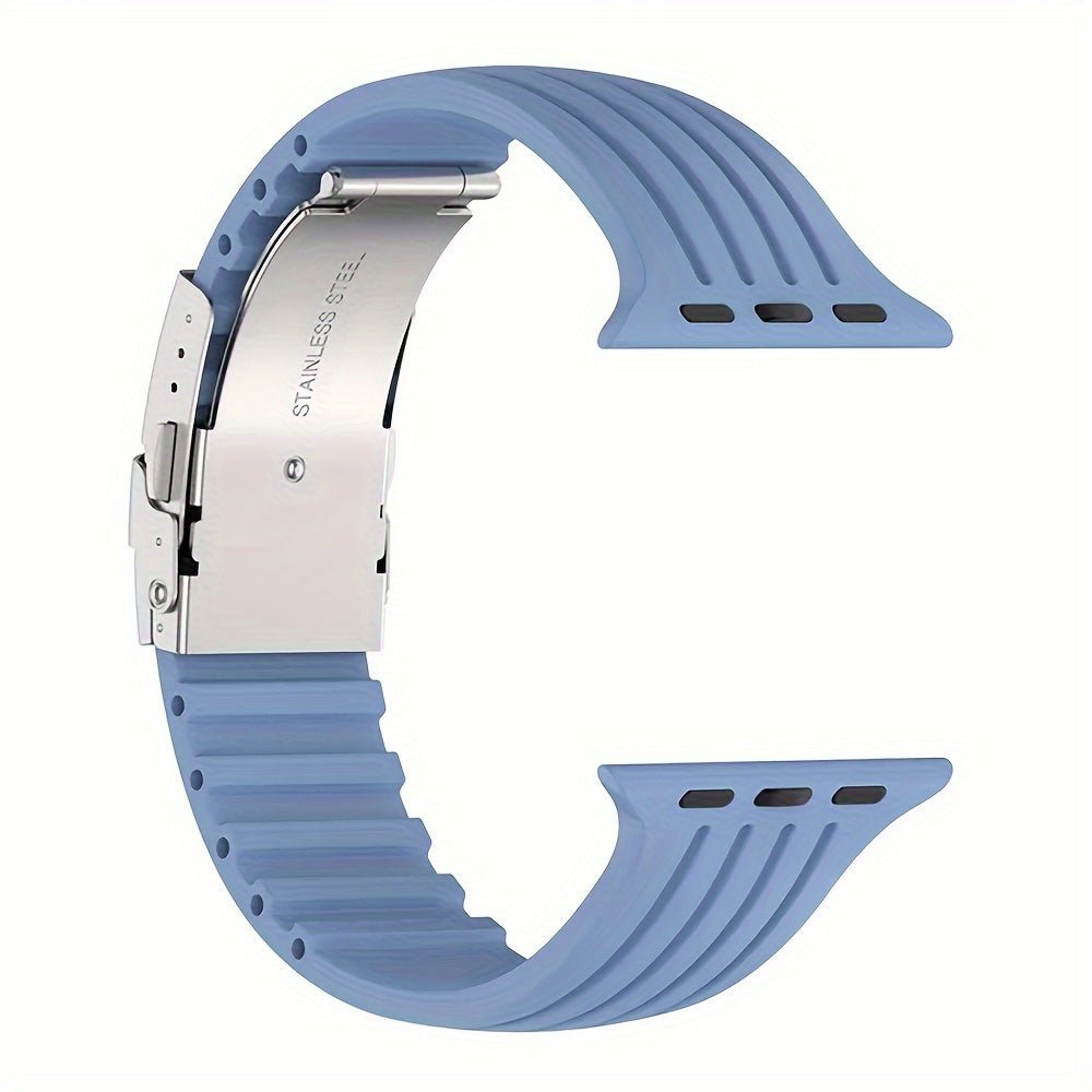 Sport Band Compatible With IWatch Band Series 9/8/7/6/5/4/3/2/1/SE/Ultra 2 49mm 45mm 44mm 42mm 41mm 40mm 38mm Women Men, Elastics Strap Silicone Watch Bands For IWatchFT39276