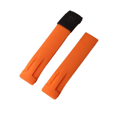 20mm Soft Rubber Silicone Watchband Strap Black Red Orange W200000049:865#no buckle Orange;200000051:100016950