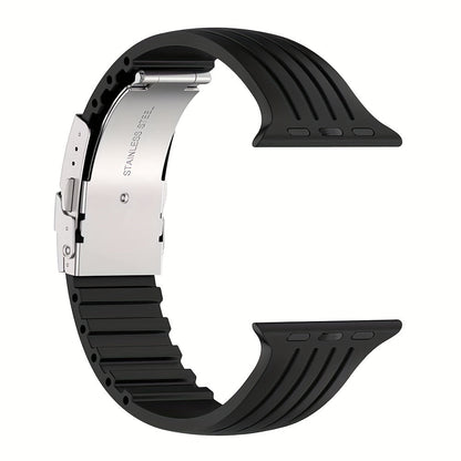 Sport Band Compatible With IWatch Band Series 9/8/7/6/5/4/3/2/1/SE/Ultra 2 49mm 45mm 44mm 42mm 41mm 40mm 38mm Women Men, Elastics Strap Silicone Watch Bands For IWatchFT39276