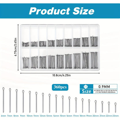 360pcs 1 box / 720 2 boxes pcs, stainless steel watch strap needle 6 - 23mm strap needle seriesQV212449