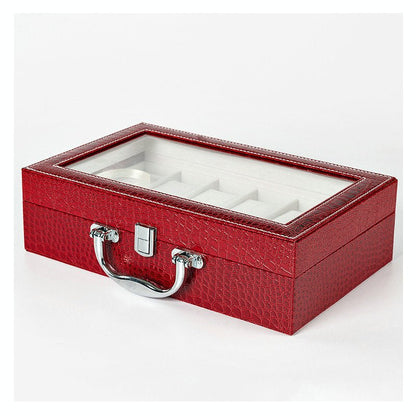 PU leather 12 - digit watch box portable jewelry storage box