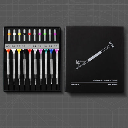 Repair Watch Hardware Tools Repair Watch Glasses Precision Cross And Straight Manual Screwdriver 10 - piece Screwdriver