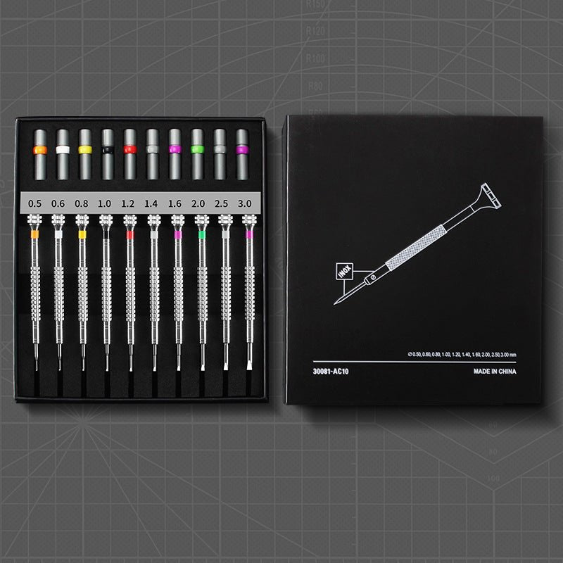 Repair Watch Hardware Tools Repair Watch Glasses Precision Cross And Straight Manual Screwdriver 10 - piece Screwdriver