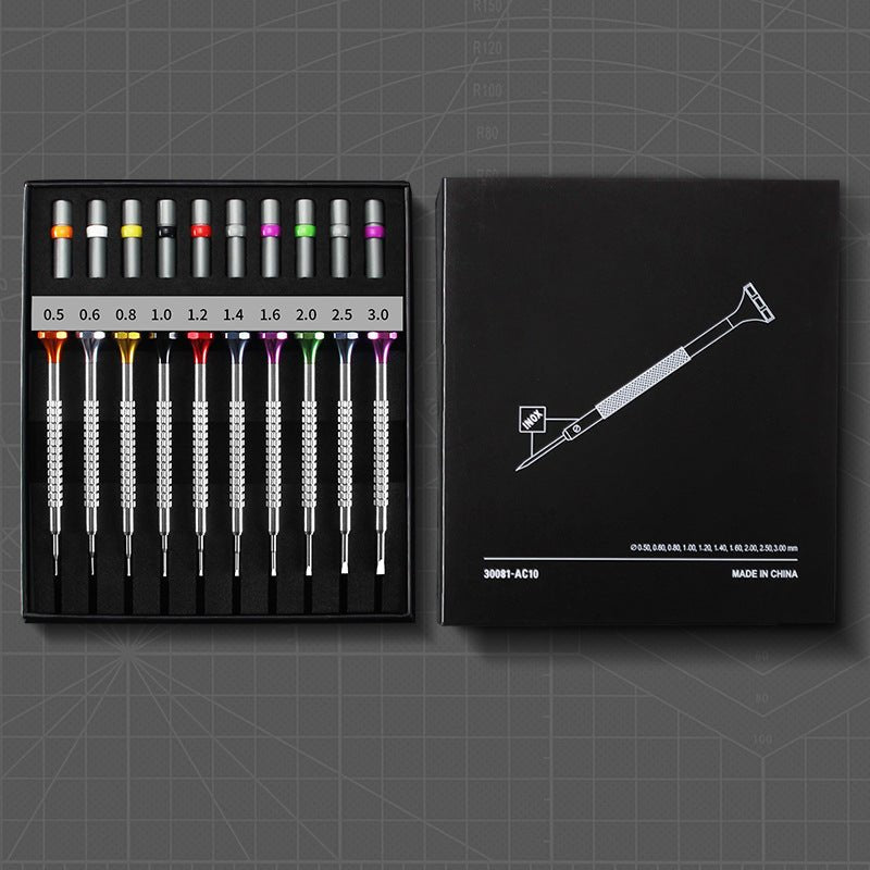 Repair Watch Hardware Tools Repair Watch Glasses Precision Cross And Straight Manual Screwdriver 10 - piece Screwdriver