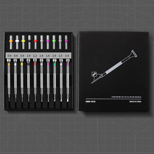 Repair Watch Hardware Tools Repair Watch Glasses Precision Cross And Straight Manual Screwdriver 10 - piece Screwdriver